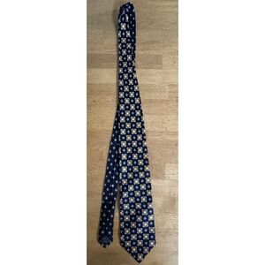 Gianni Versace Vintage Men's Tie Silk Medusa Monogram Necktie Checkered Black